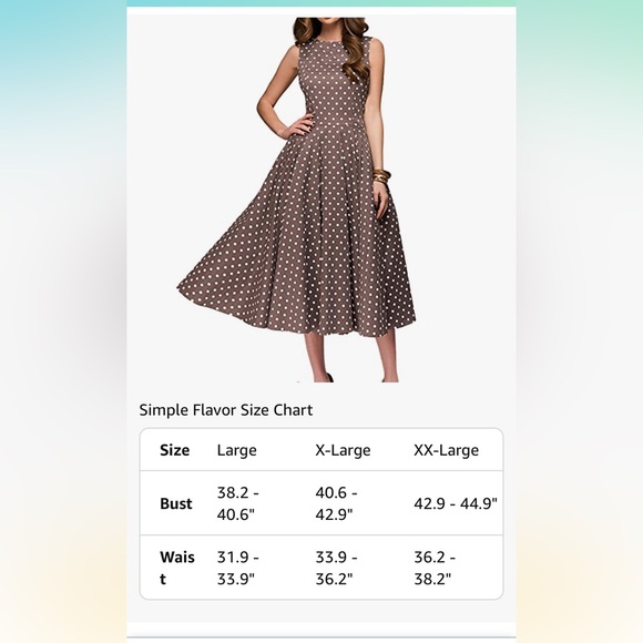 NWT Simple Flavor Women's Vintage Dress Sleeveless O-Neck Party Cocktail Dress - Picture 4 of 6